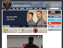 Tablet Screenshot of lancasterpolice.com
